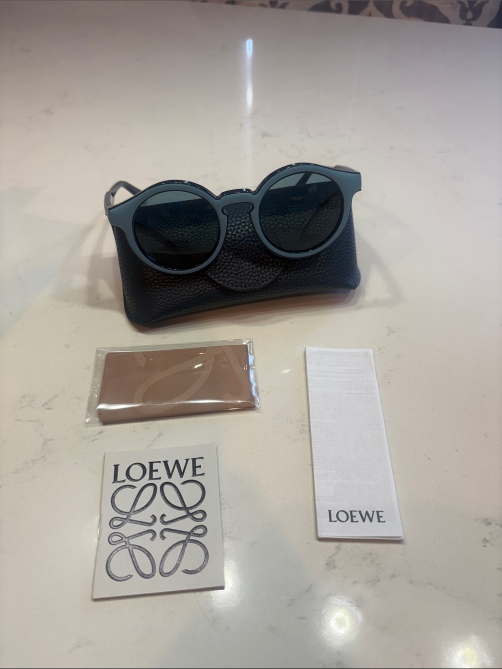 Loewe Round Matte Teal Women's Sunglasses